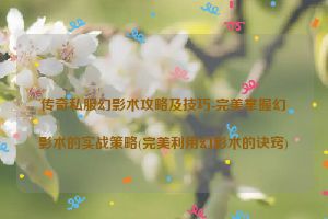 传奇私服幻影术攻略及技巧-完美掌握幻影术的实战策略(完美利用幻影术的诀窍)