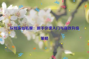 玩转诛仙私服：新手快速入门与高效升级策略