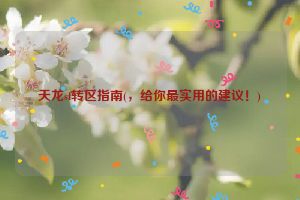 天龙sf转区指南(，给你最实用的建议！)