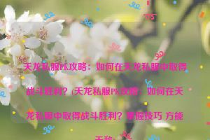 天龙私服PK攻略：如何在天龙私服中取得战斗胜利？(天龙私服PK攻略：如何在天龙私服中取得战斗胜利？掌握技巧 方能无敌)